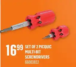 Canac Set of 2 Picquic multi‑bit screwdrivers offer