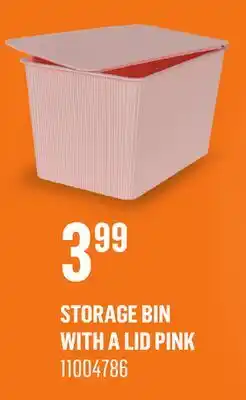Canac Storage Bin with a Lid Pink offer
