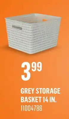 Canac Grey storage basket 14 in offer