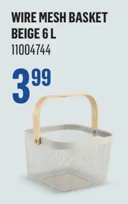 Canac Wire Mesh Basket Beige offer