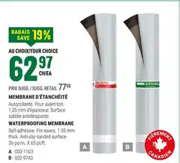 BMR MEMBRANE D'ÉTANCHEITÉ offer