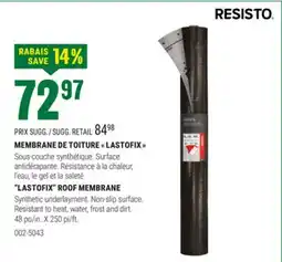 BMR MEMBRANE DE TOITURE  LASTOFIX  offer