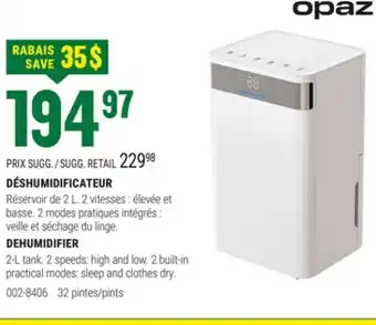 BMR DÉSHUMIDIFICATEUR offer
