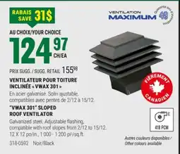 BMR VENTILATEUR POUR TOITURE INCLINÉE  VWAX 301  offer