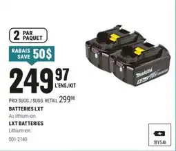 BMR BATTERIES LXT offer