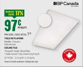BMR TUILE DE PLAFOND offer