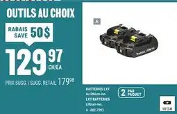 BMR BATTERIES LXT offer