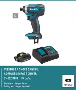 BMR VISSEUSE À CHOCS SANS FIL CORDLESS IMPACT DRIVER offer