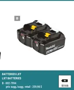 BMR BATTERIES LXT offer