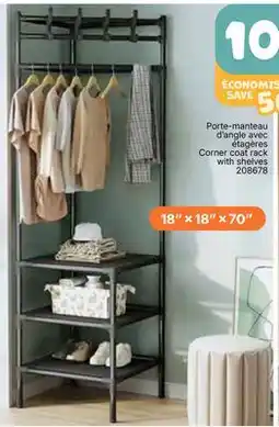 Rossy Corner coat rack with shelves offer