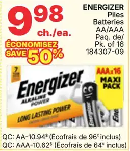 Rossy ENERGIZER Batteries AA/AAA offer