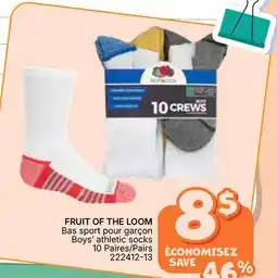Rossy FRUIT OF THE LOOM Boys' athletic socks offer