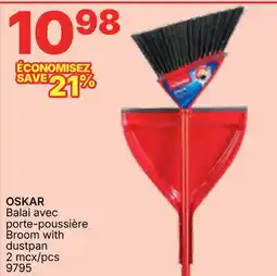 Rossy OSKAR Broom with dustpan offer