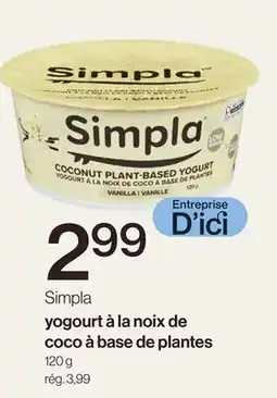 Avril yogourt à la noix de coco à base de plantes offer