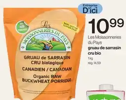 Avril Les Moissonneries du Pays gruau de sarrasin cru bio offer
