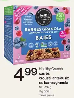 Avril Healthy Crunch carrés croustillants au riz ou barres granola offer
