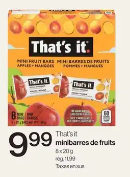 Avril minibarres de fruits offer
