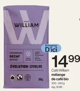 Avril Café William mélange de café bio offer