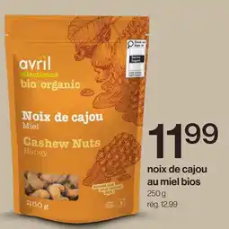 Avril noix de cajou au miel bios offer