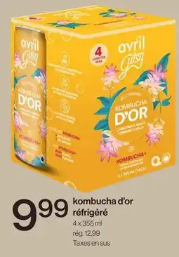 Avril kombucha d'or réfrigéré Avril offer