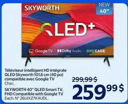 Walmart SKYWORTH 40 QLED Smart TV, FHD Compatible with Google TV offer