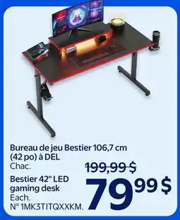 Walmart Bestier 42 LED gaming desk offer