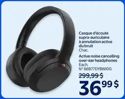 Walmart Active noise cancelling over-ear headphones offer