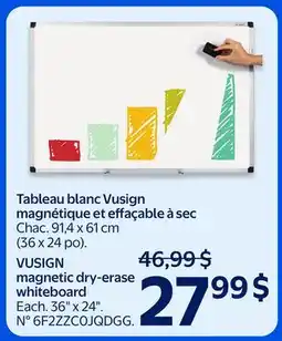 Walmart VUSIGN magnetic dry-erase whiteboard offer