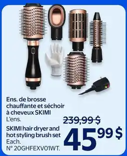 Walmart SKIMI hair dryer and hot styling brush set offer