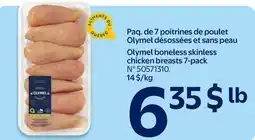 Walmart Olymel boneless skinless chicken breasts 7-pack offer