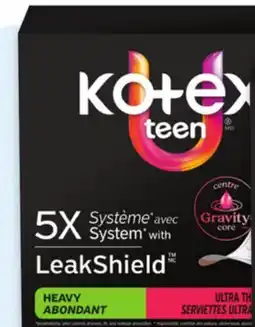 Walmart Kotex liners or teen pads offer