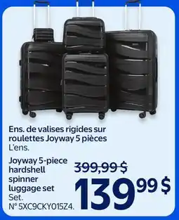 Walmart Joyway 5-piece hardshell spinner luggage set offer