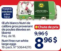 Walmart Nutri free run white large eggs offer