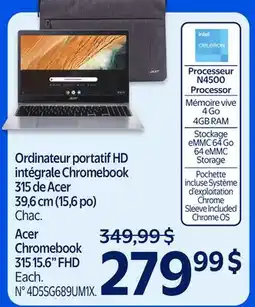 Walmart Acer Chromebook 315 15.6 FHD offer