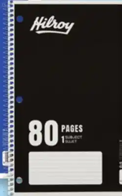 Walmart Hilroy 1-Subject 80-page notebook offer