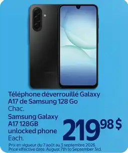 Walmart Samsung Galaxy A17128GB unlocked phone offer