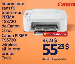 Walmart Canon PIXMA TS3720 wireless all-in-one printer offer