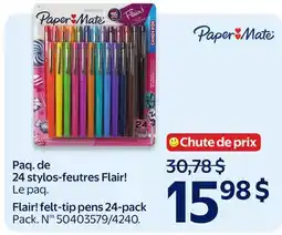 Walmart Paper Mate Flair! felt-tip pens 24-pack offer
