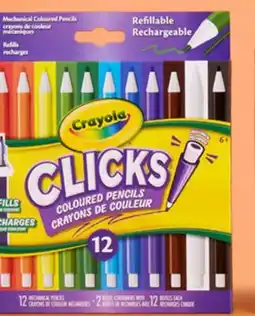 Walmart Crayola Clicks retractable markers or mechanical coloured pencils offer
