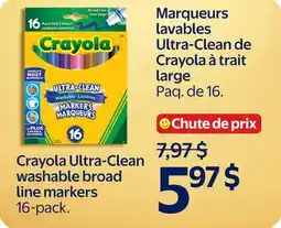 Walmart Crayola Ultra-Clean washable broad line markers offer