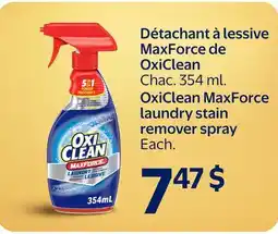 Walmart OxiClean MaxForce laundry stain remover spray offer