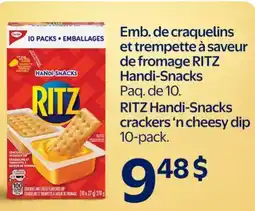 Walmart RITZ Handi-Snacks crackers 'n cheesy dip offer