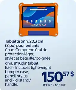 Walmart onn. 8 Kids' tablet offer