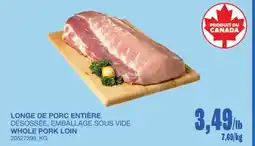 Wholesale Club LONGE DE PORC ENTIÈRE offer