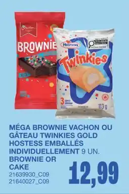 Wholesale Club MÉGA BROWNIE VACHON OU GÂTEAU TWINKIES GOLD HOSTESS EMBALLÉS INDIVIDUELLEMENT 9 UN offer