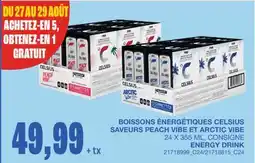 Wholesale Club BOISSONS ÉNERGÉTIQUES SAVEURS PEACH VIBE ET ARCTIC VIBE offer