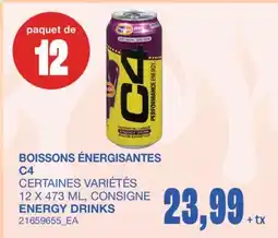 Wholesale Club BOISSONS ÉNERGISANTES C4 offer