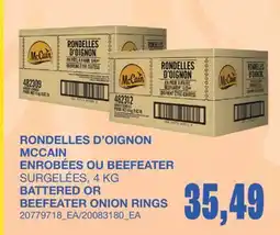 Wholesale Club RONDELLES D'OIGNON MCCAIN ENROBÉES OU BEEFEATER offer