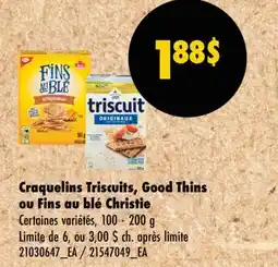 Wholesale Club CRAQUELINS TRISCUITS, GOOD THINS OU FINS AU BLÉ offer