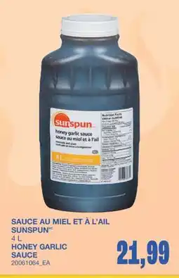 Wholesale Club SAUCE AU MIEL ET À L'AIL offer